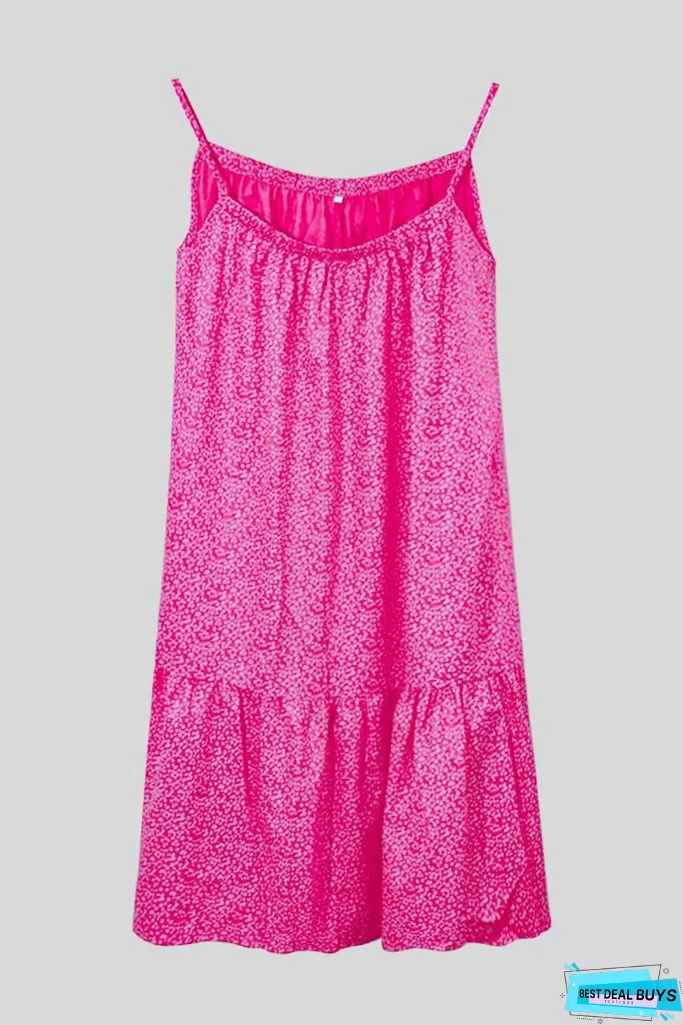 Full Size Printed Sleeveless Mini Cami Dress