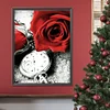 Diamond Painting-DIY Full Round Drill Rose Clock