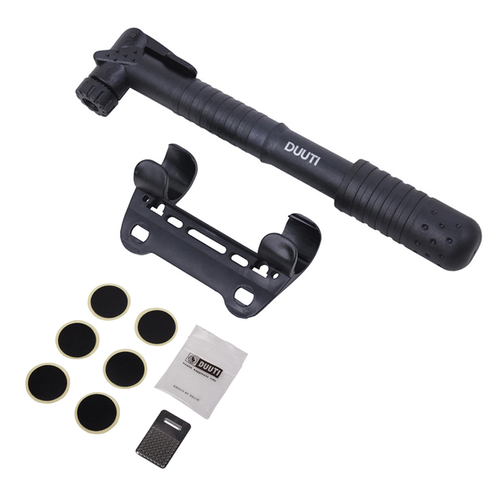 

DUUTI PP-24 Mini Bike Pump American Presta Valve + Glueless Tire Patch Kit, 501 Original