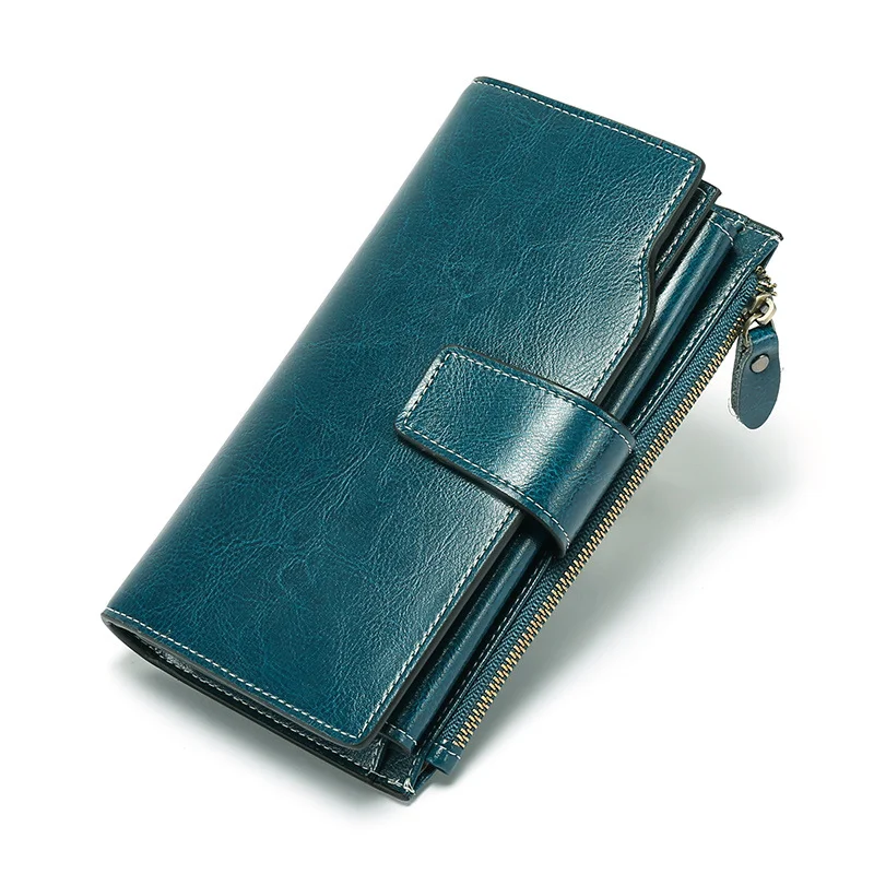 Leather Anti-theft Brush Ladies Wallet Long