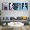 4pcs Diamond Painting -DIY Round Drill Princess