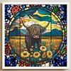 Stained  Cow - 11CT Stamped Cross Stitch 40*40cm/15.75*15.75in