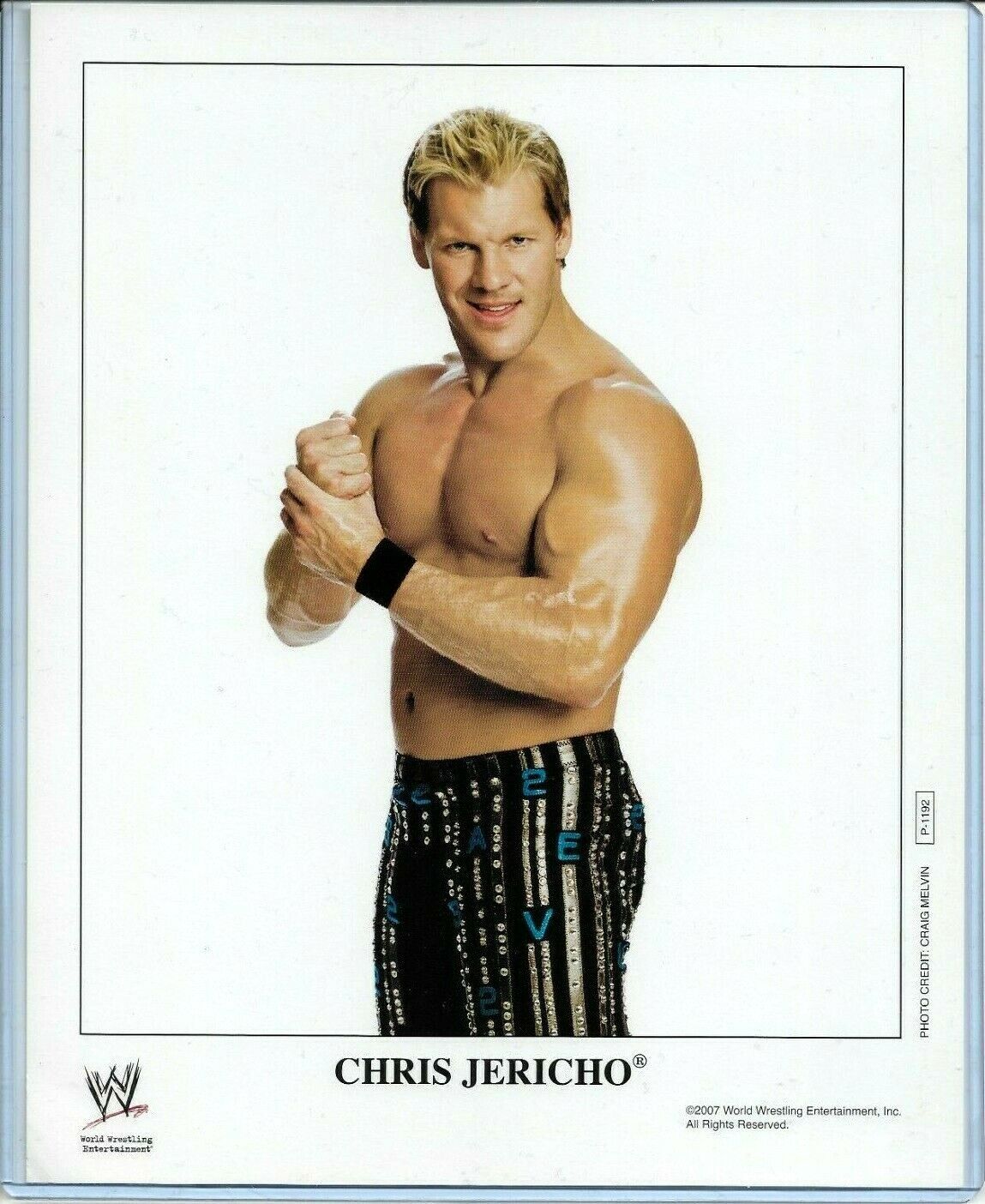 WWE CHRIS JERICHO P-1192 OFFICIAL LICENSED AUTHENTIC ORIGINAL 8X10 PROMO Photo Poster painting