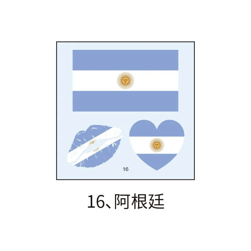 National Flag Tattoo Sticker Marathon lips patriotic Face Body Sticker Disposable Waterproof Tattoo Sticker