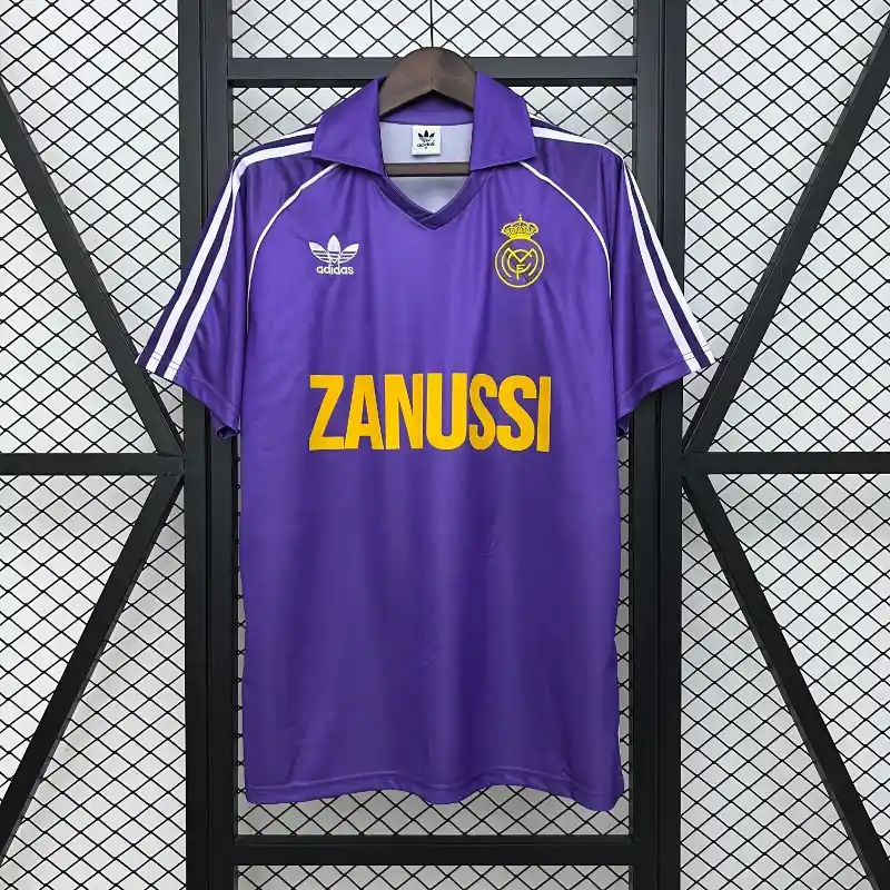 Retro 1984-85 Real Madrid Soccer Jersey Away