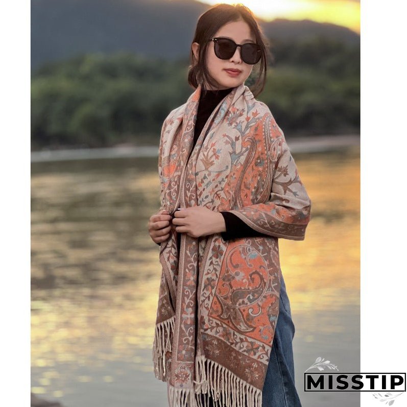 Big Shawl Women's Scarf Dual-use Sunscreen Ethnic Style Cloak Scarf