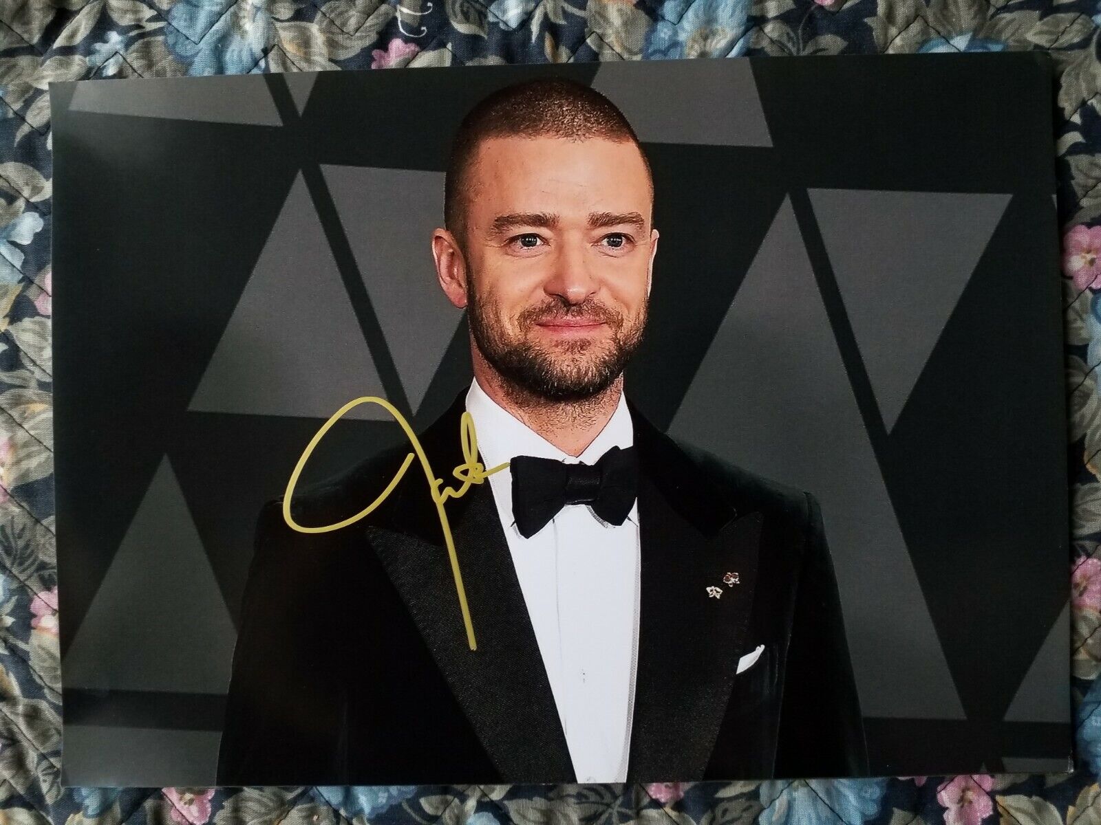 JUSTIN TIMBERLAKE Autographed Authentic Signed 11.5 × 8.2 Photo Poster painting