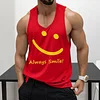  Always Smile Graphic Tank Top for Men - Perfect for Fitness and Casual Wear by Inlyline
