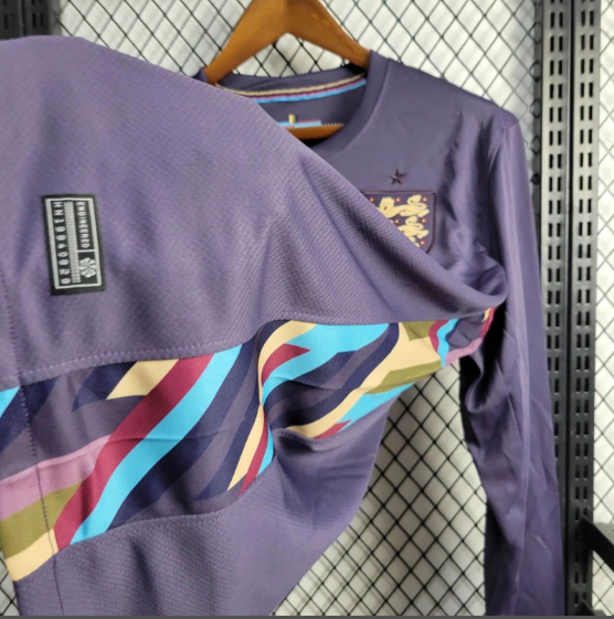 2024 England Away Long Sleeve Soccer Jersey Thai Quality