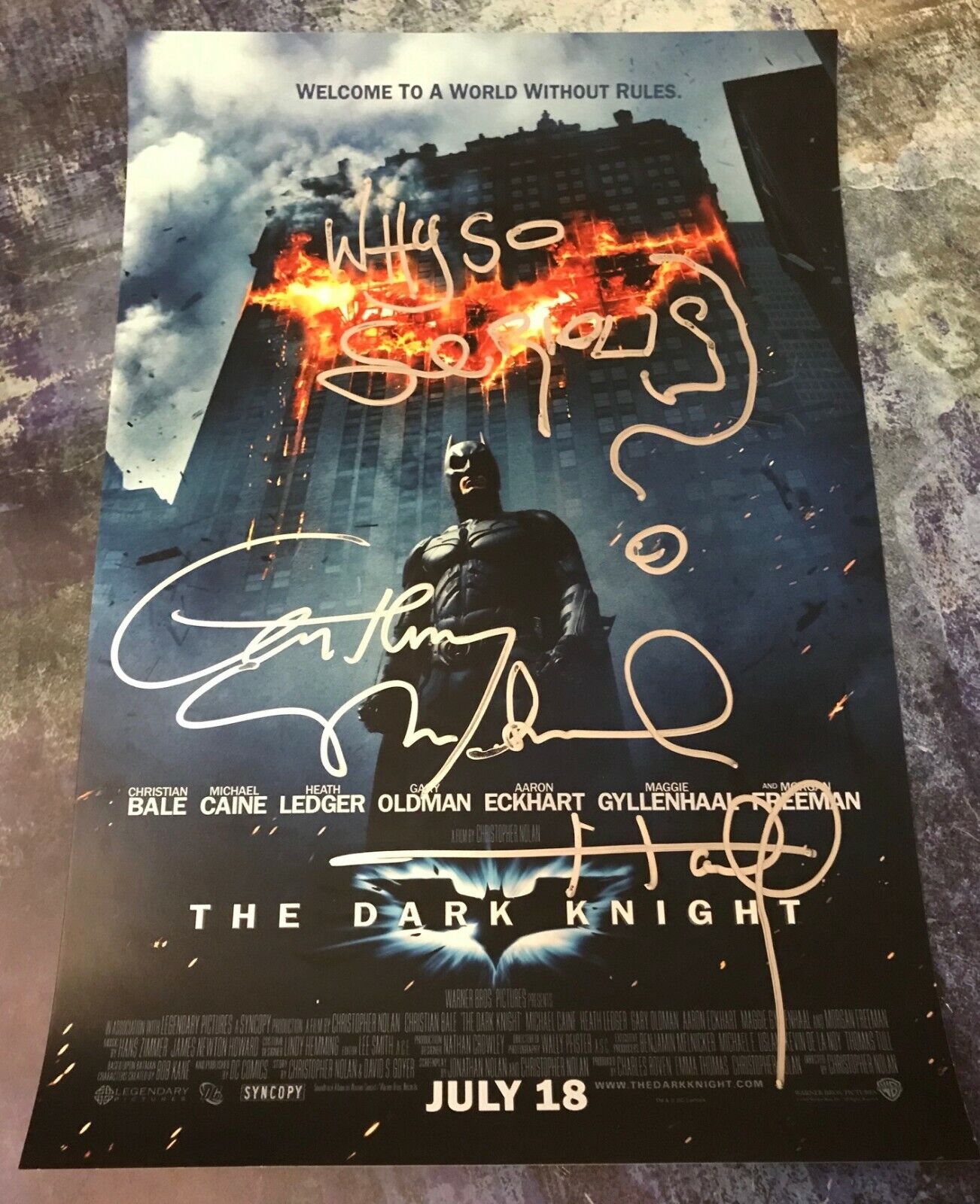 GFA The Dark Knight Movie * ANTHONY MICHAEL HALL * Signed 12x18 Photo Poster painting COA