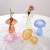 Vases en verre transparent Cactus et champignons
