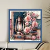 Pink Flowers And Lights-11CT Stamped Cross Stitch 45*45cm/17.72*17.72in tapestrymarket