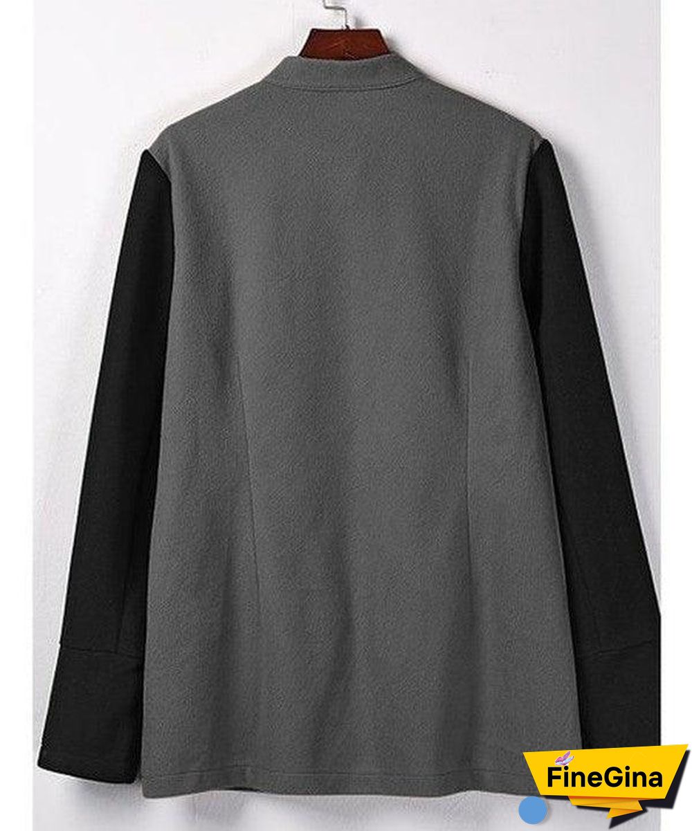 Modern Long Sleeve Print Outerwear