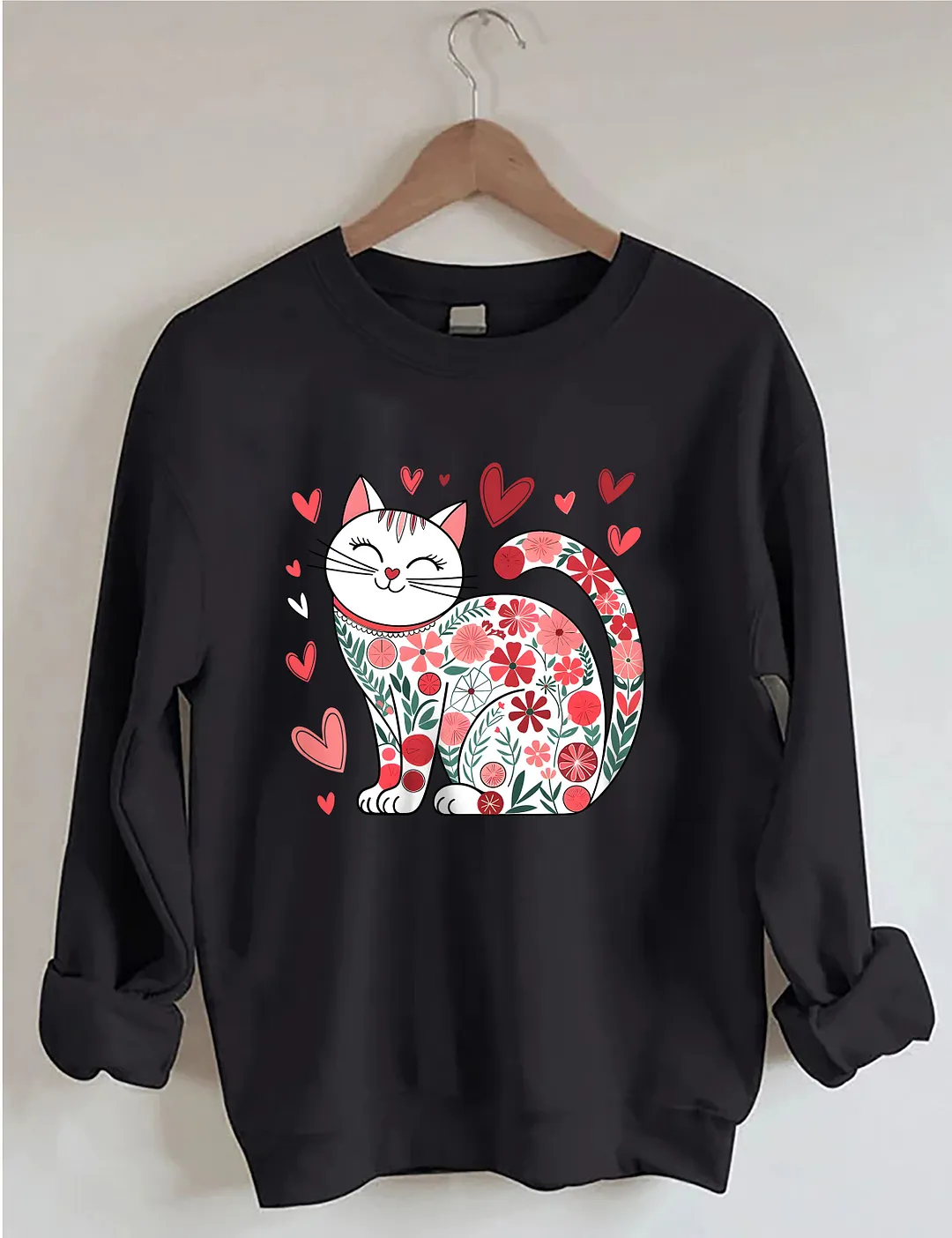 Cat Loves Valentines Day Sweatshirt
