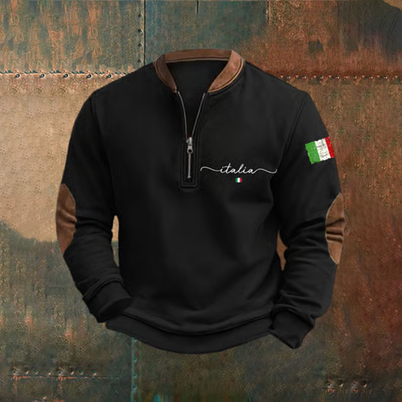 Comstylish Men's Italy Travel Zip Up Sweatshirt