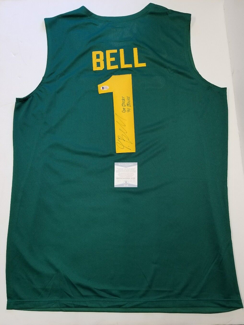 JORDAN BELL Signed Autographed Oregon Ducks, Dubs Jersey SZ XXL. WITNESS BECKETT