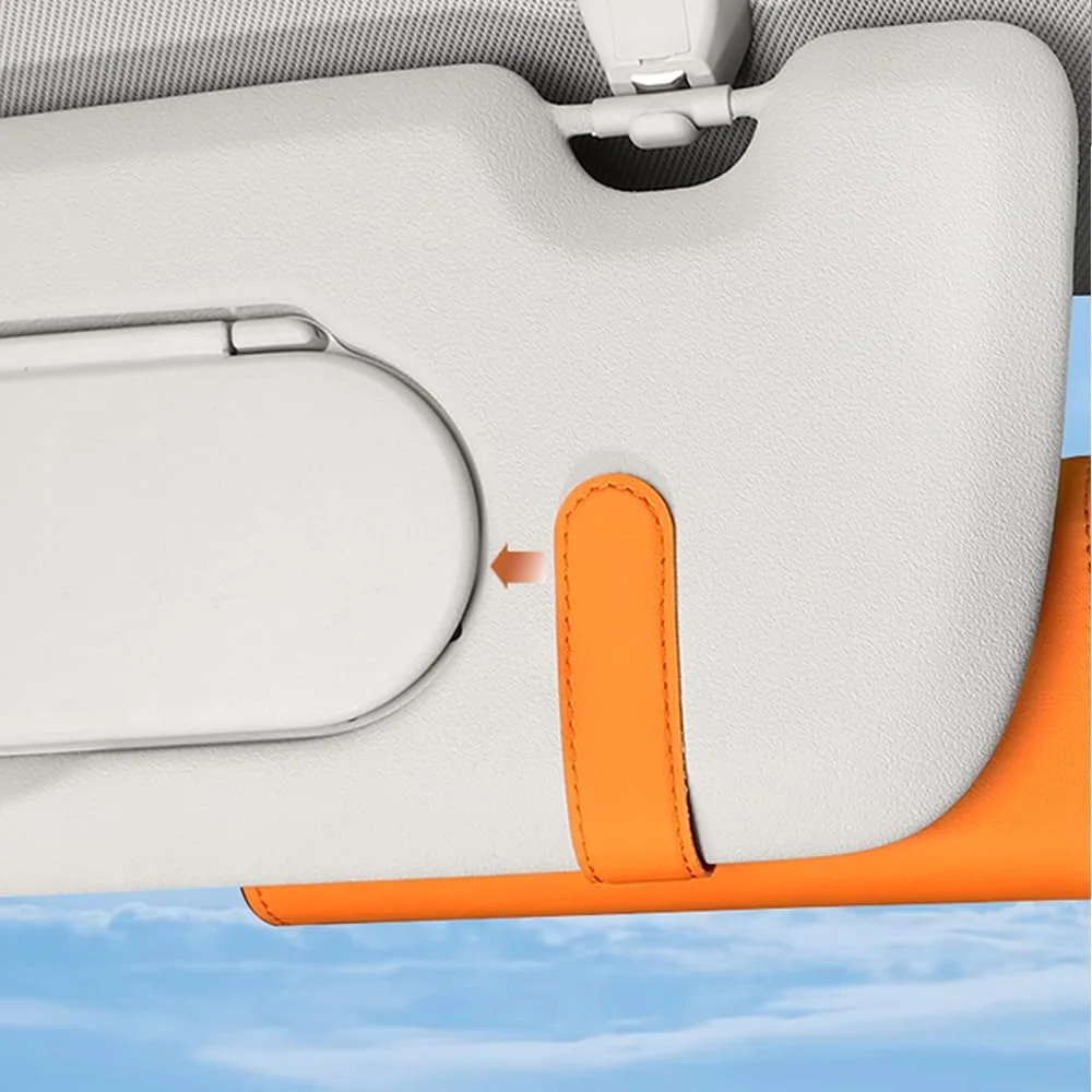 Leather Car Glasses Storage Box