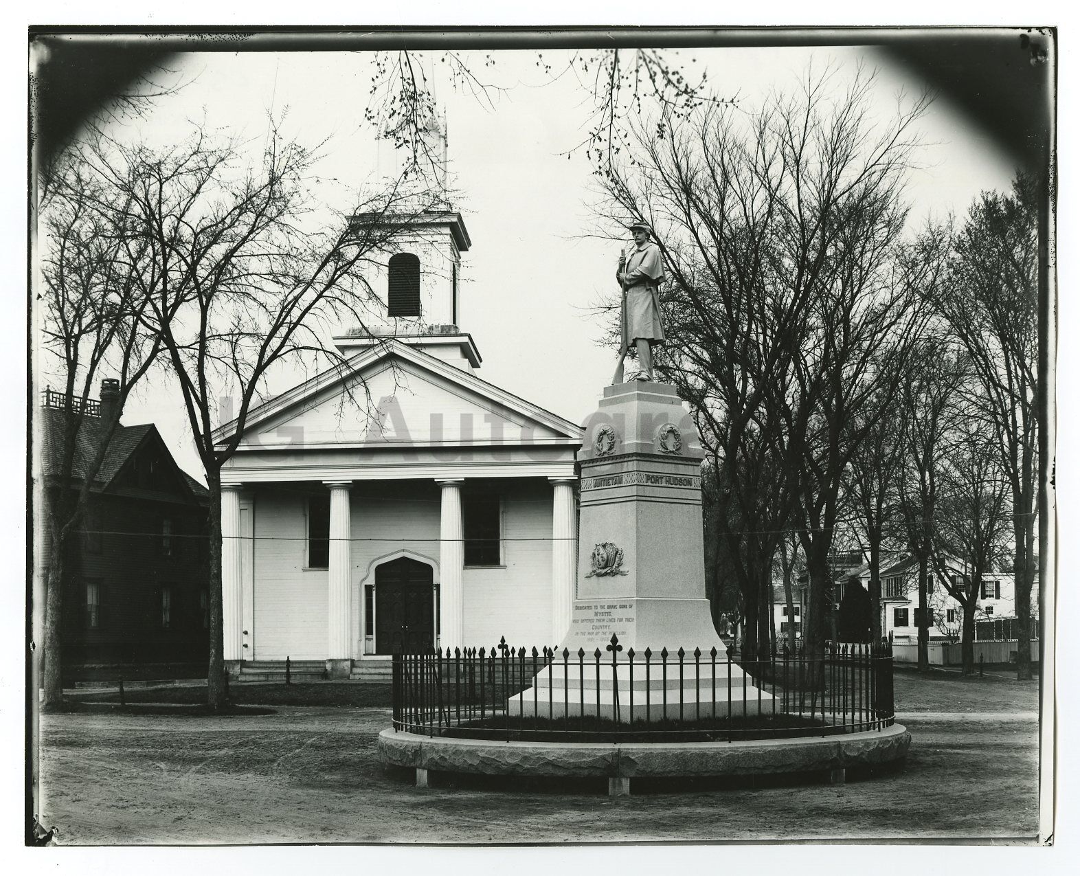 Mystic, Connecticut - Vintage 8x10 Publication Photo Poster paintinggraph - Civil War Monument