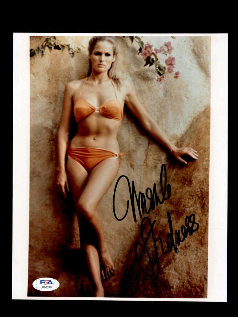 Ursula Andress PSA DNA Coa Signed 8x10 James Bond Photo Poster painting Autograph