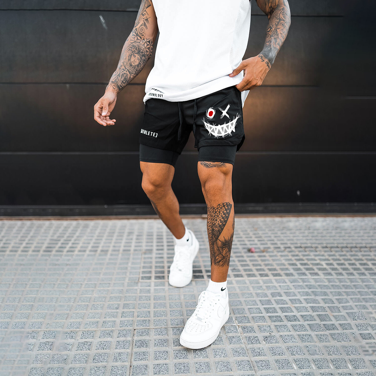 Men's Smiley Shorts Performance Shorts