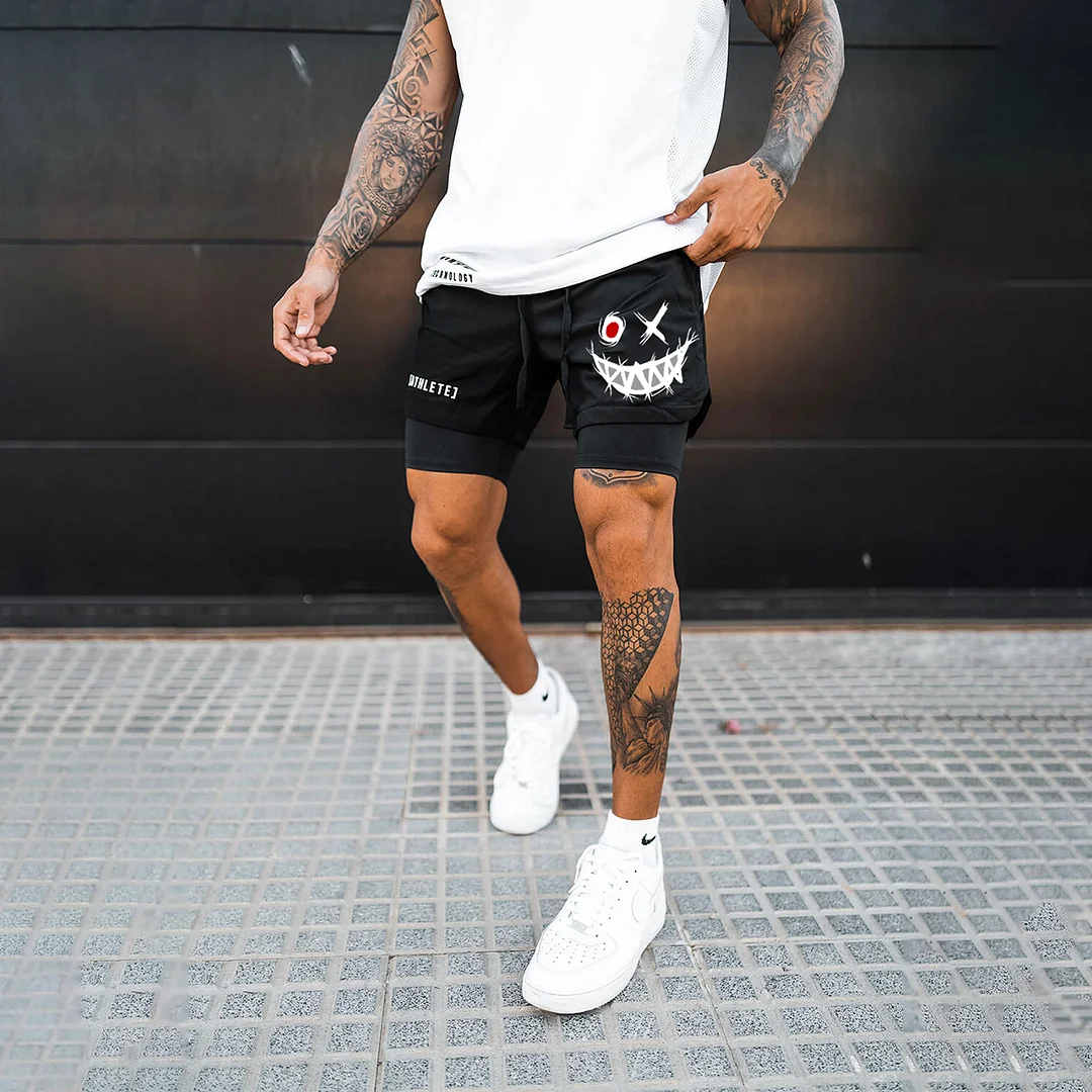 Men's Smiley Shorts Performance Shorts