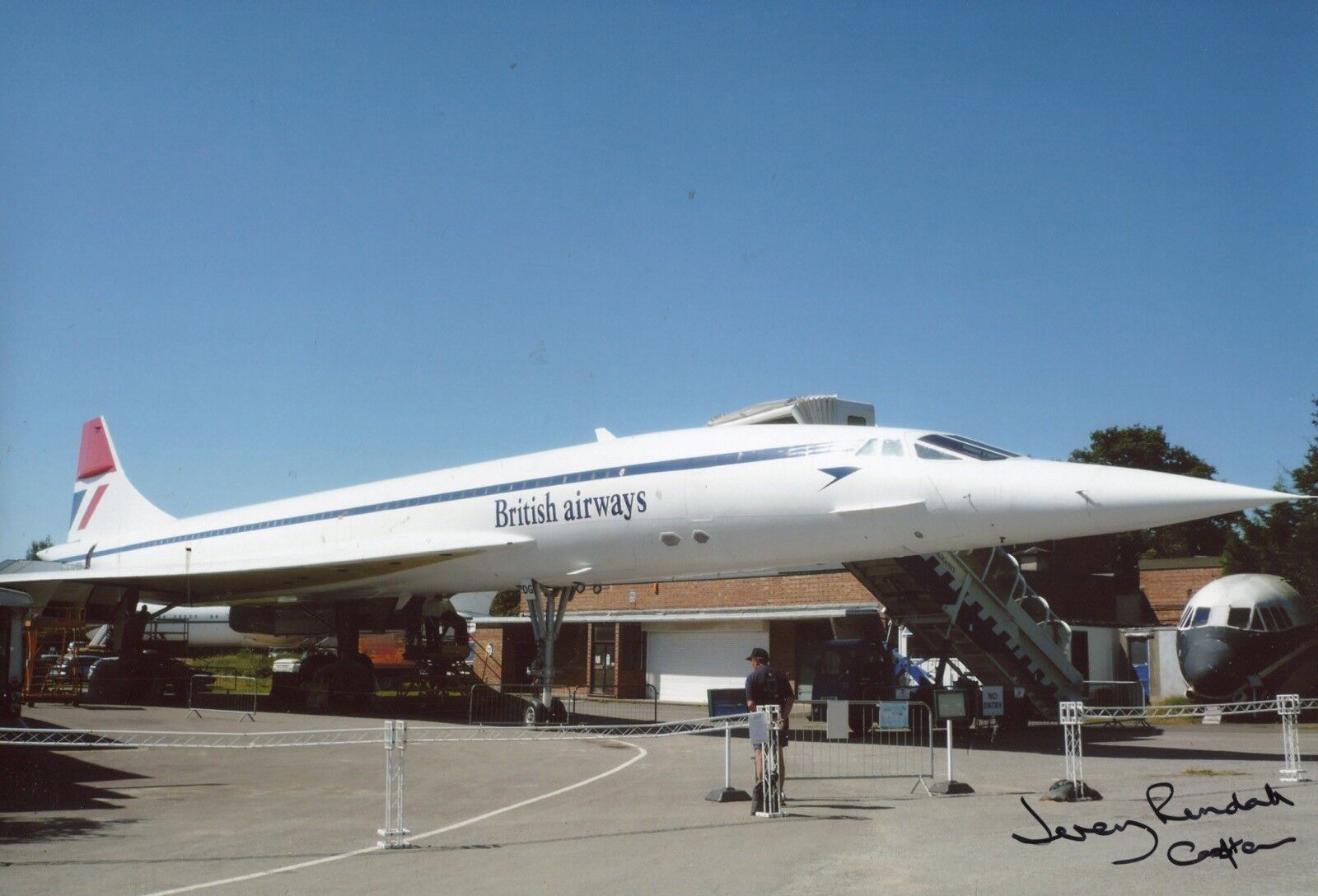 BA Concorde Photo Poster painting signed by pilot Captain Captain Jeremy Rendell