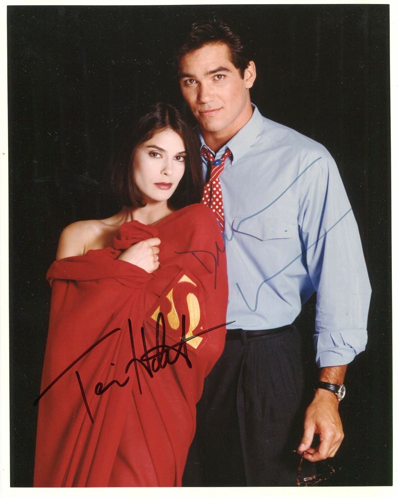 SUPERMAN Dean Cain & Teri Hatcher autographs, signed Photo Poster painting