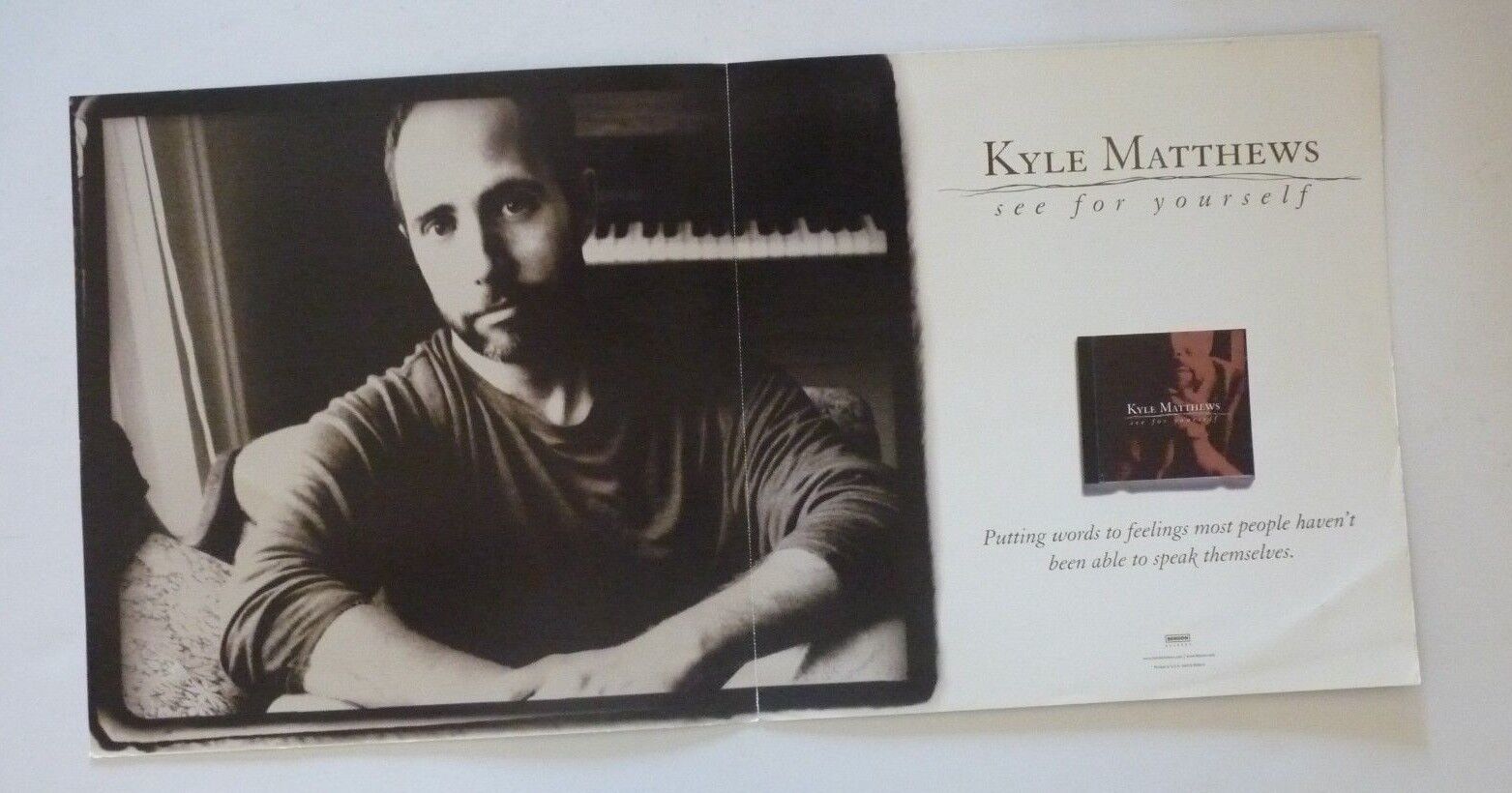 Kyle Matthews See For Yourself LP Record Photo Poster painting Flat 12x24 Poster