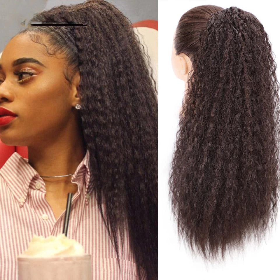 22 Inch Long Curly Ponytail Extension-elleschic