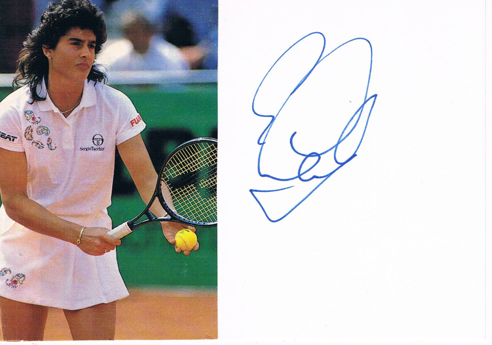 Gabriela Sabatini 1970- genuine autograph 4x6