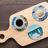 6Pcs/set Diamond Painting Wooden Bridge Coaster Cup Cushion With Holder