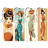 4Pcs DIY Diamond Bookmark Art Projects Irregular Shaped Diamonds Diamond Painting Art Bookmarks for DIY Making Beginners Adult Art Craft Supplies