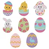 8Pcs DIY Easter Egg Chicken Diamond Painting Fridge Magnets