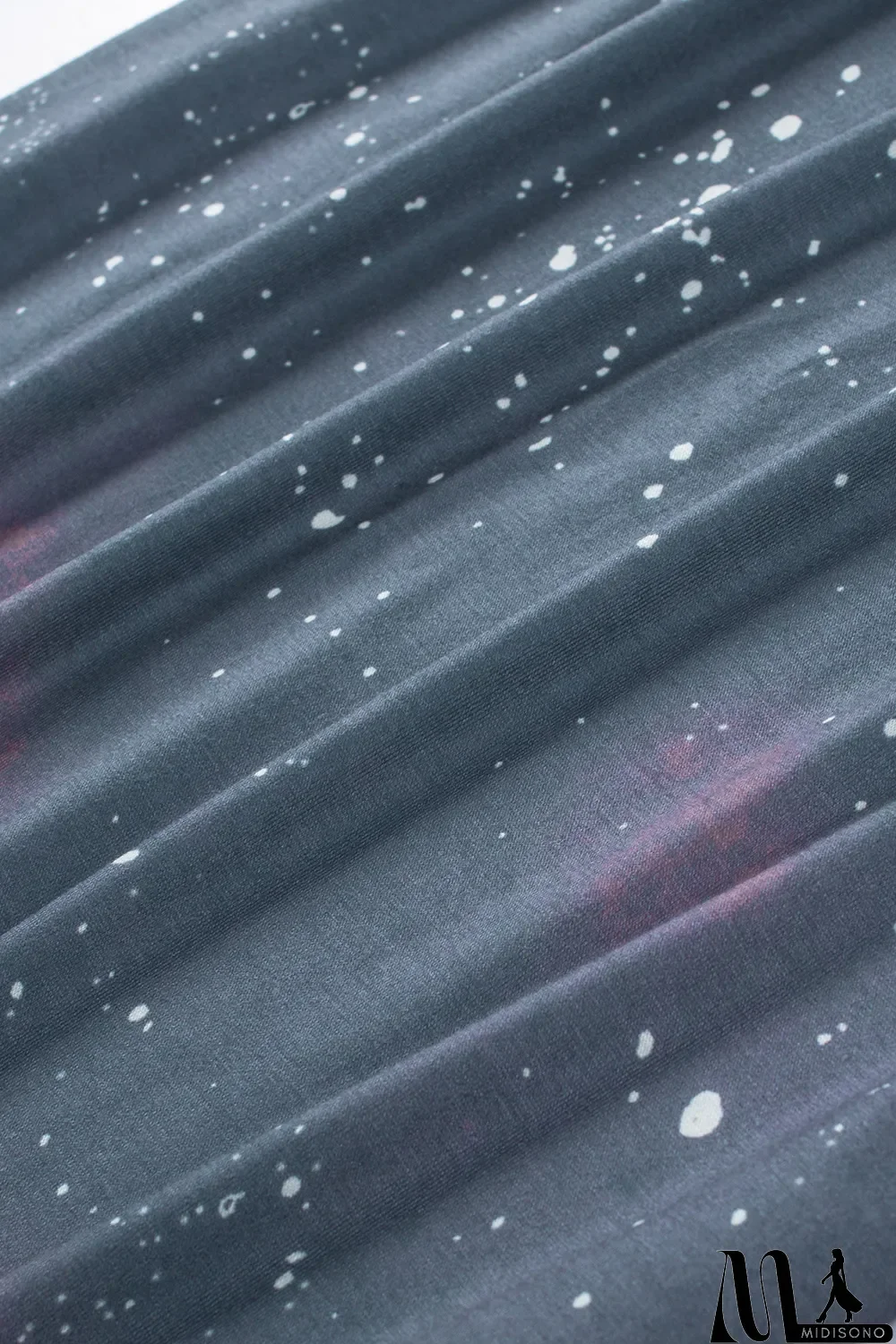 MidiSono - Blank Apparel - Multicolor Crew Neck Bleached Tie-dye Basic Tee