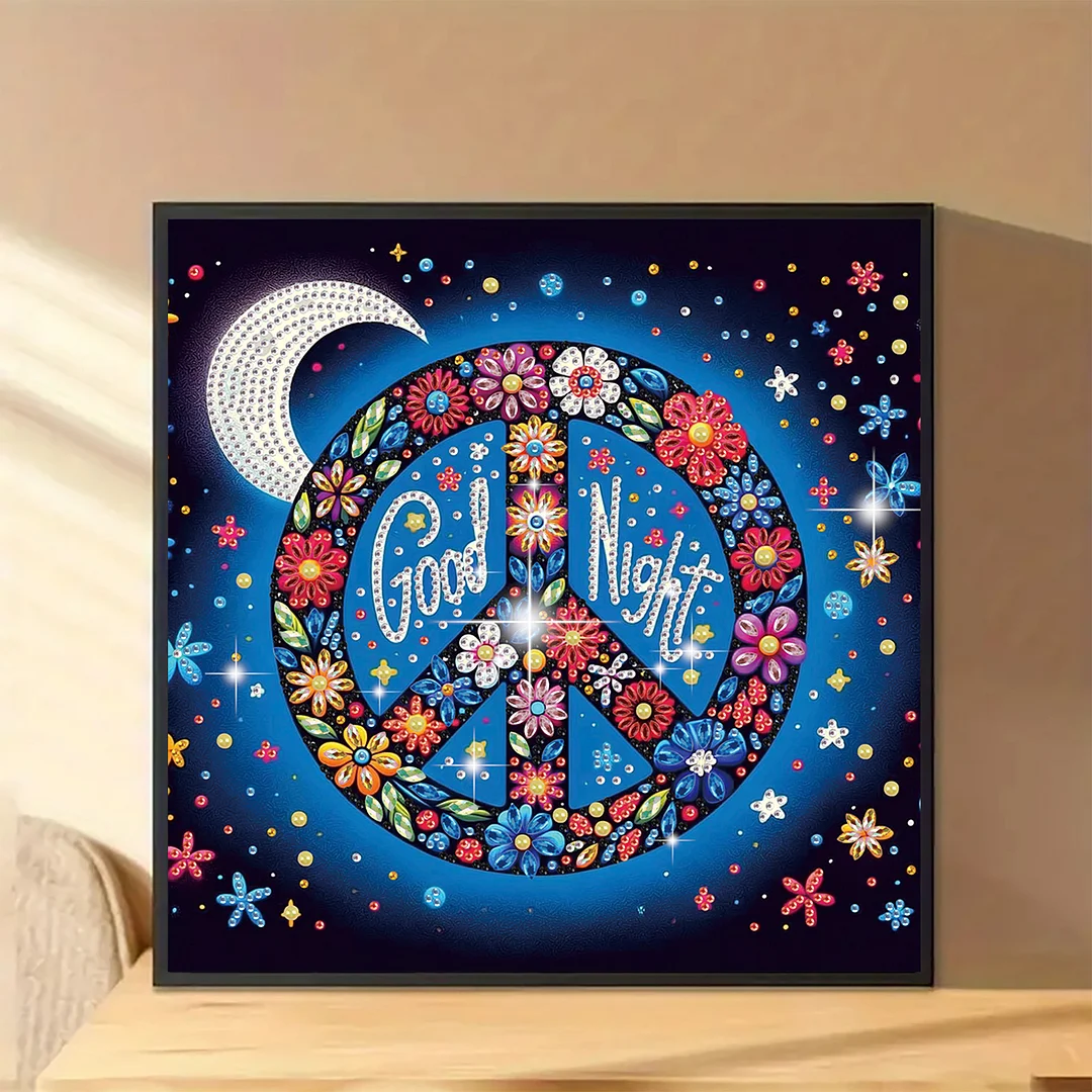 Diamond Painting - Partial Special Shaped Drill - Good Night Peace(Canvas|30x30cm)