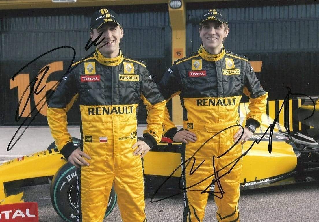 W. Petrow & R. Kubica F1 autographs, In-Person signed Photo Poster painting
