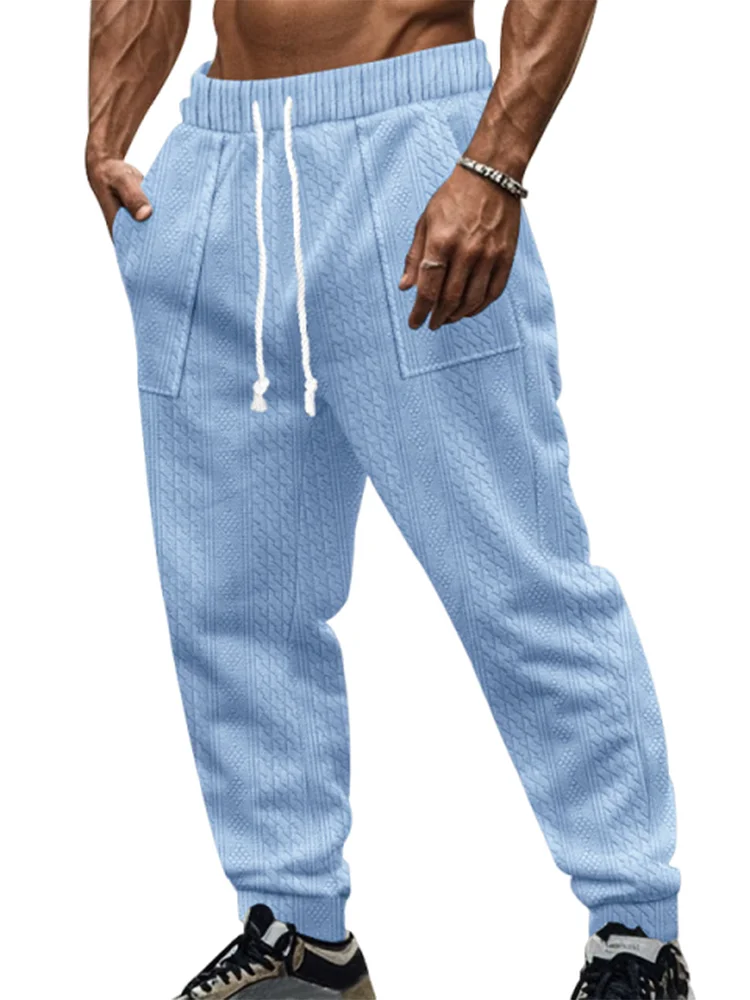 Men's Casual Simple Jacquard Trousers
