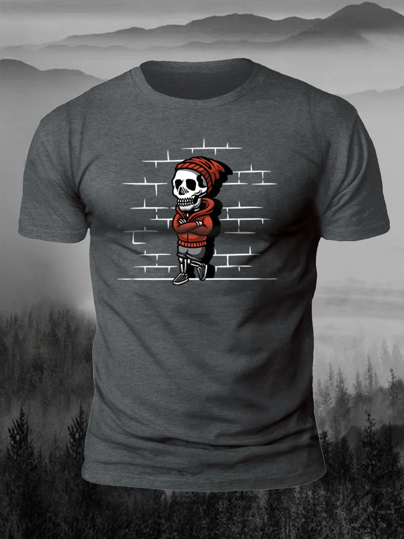 Men's Skull Funny Short-Sleeved Shirt in  mildstyles