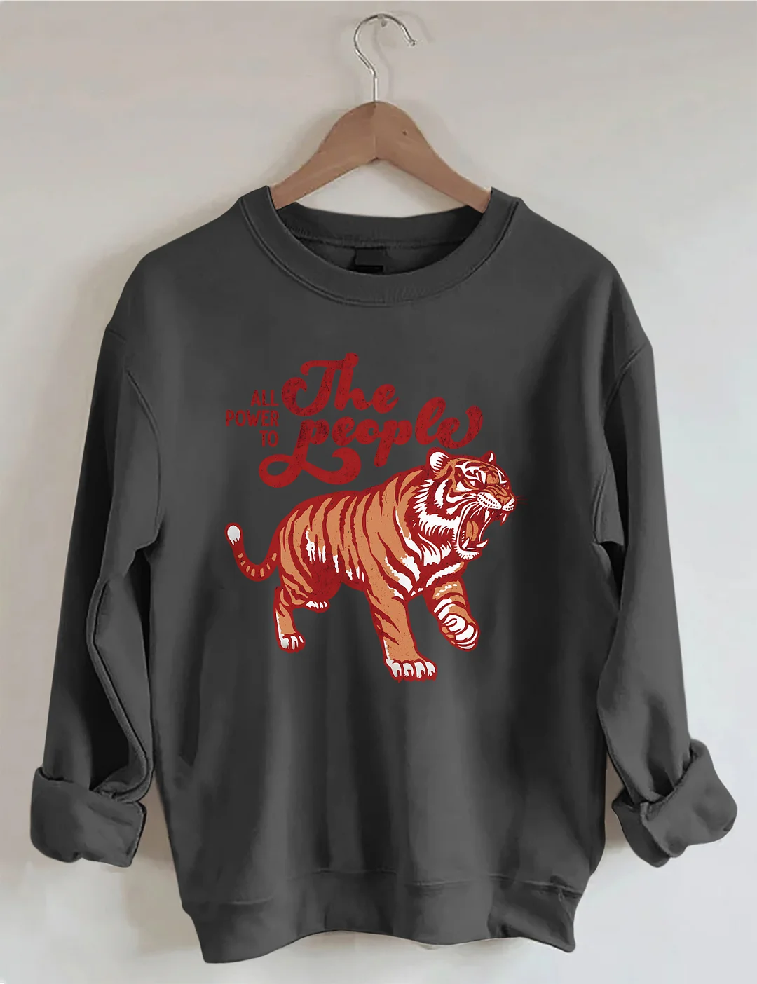 All Power To The People Tiger Sweatshirt