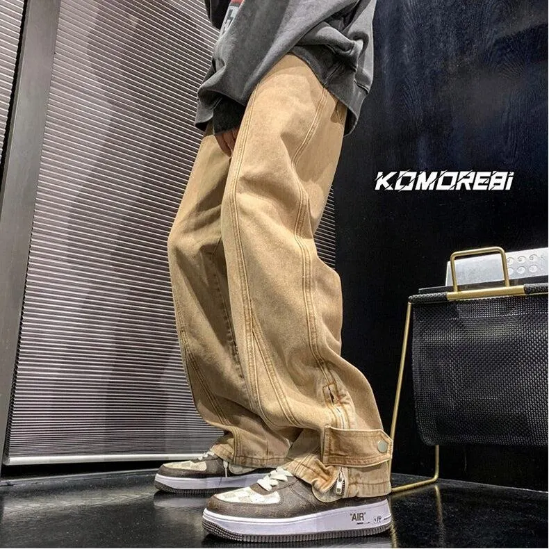 Brownm Leg Baggy Jeans