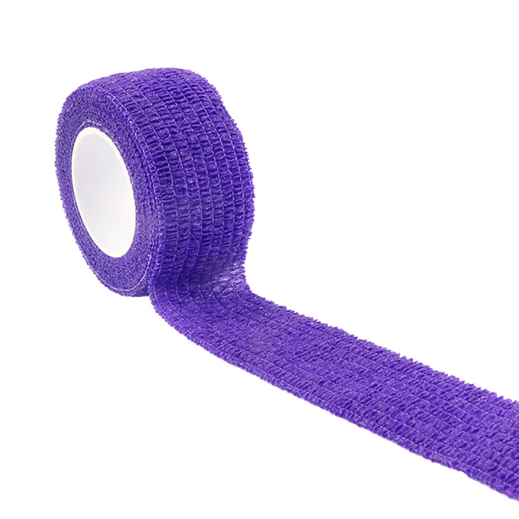 Self Adhesive Elastic Bandage Cross Stitch Finger Protector (Purple)