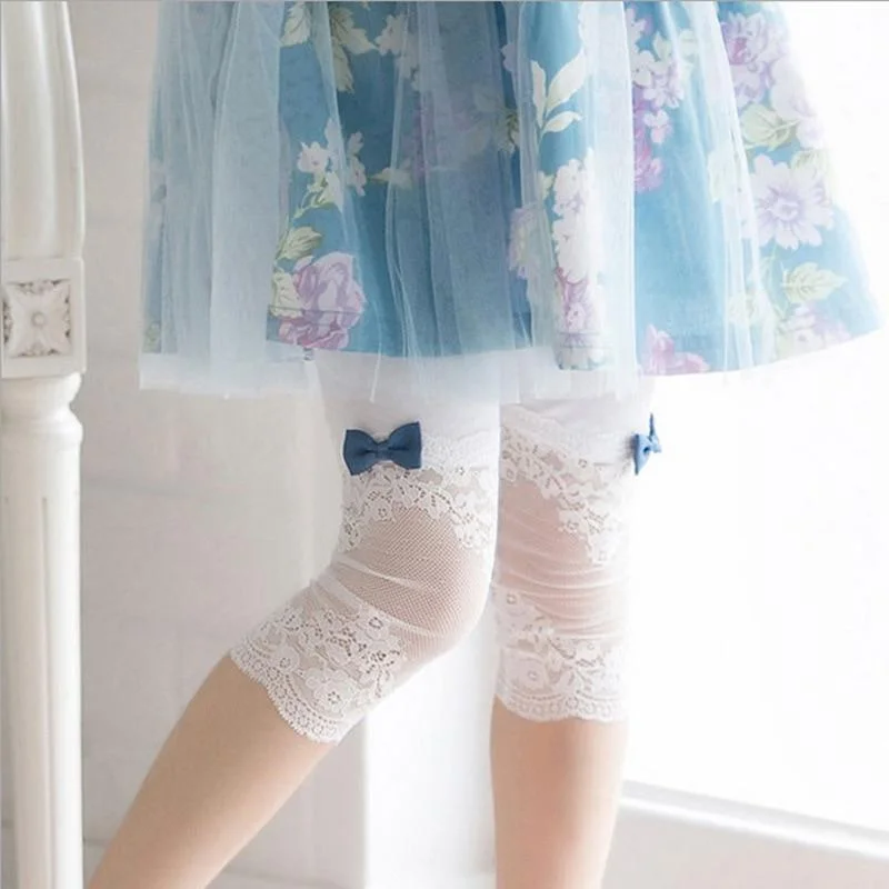 Girls Pants Summer Children Casual Lace Leggings Kids Cropped Trousers 2-11 Years Baby Girl Pencil Pants Toddler Capris