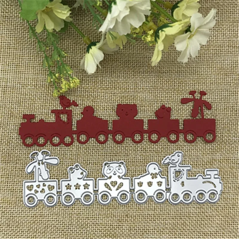 1PCS Cutting Dies Scrapbooking Dies Metal Cartoon Train DIY Scrapbooking Photo Album Decorative Embossing Stencil