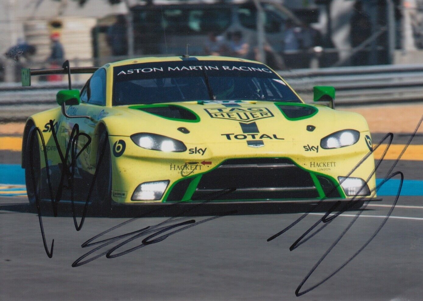 Adam, Lynn, Martin Hand Signed Aston Martin 7x5 Photo Poster painting 2019 Le Mans 1.