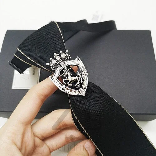 New Small Tie Men's and Women's Professional Dress Shirt Bow Tie Adult Children Accessories Luxury Rhinestone Bowtie 22CM / 28CM