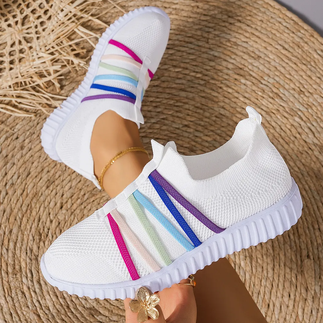 Breakj Breakj Women's Shoes Summer New Flying Shoes Large-Size Leisure Single Shoes Light Pedal Sneakers
