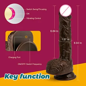 Wireless Vibrating Dildo with Realistic Texture and Strong Suction Cup