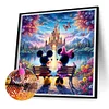 Mickey Mouse Castle - runder Bohrer Diamond Painting - 30*30cm