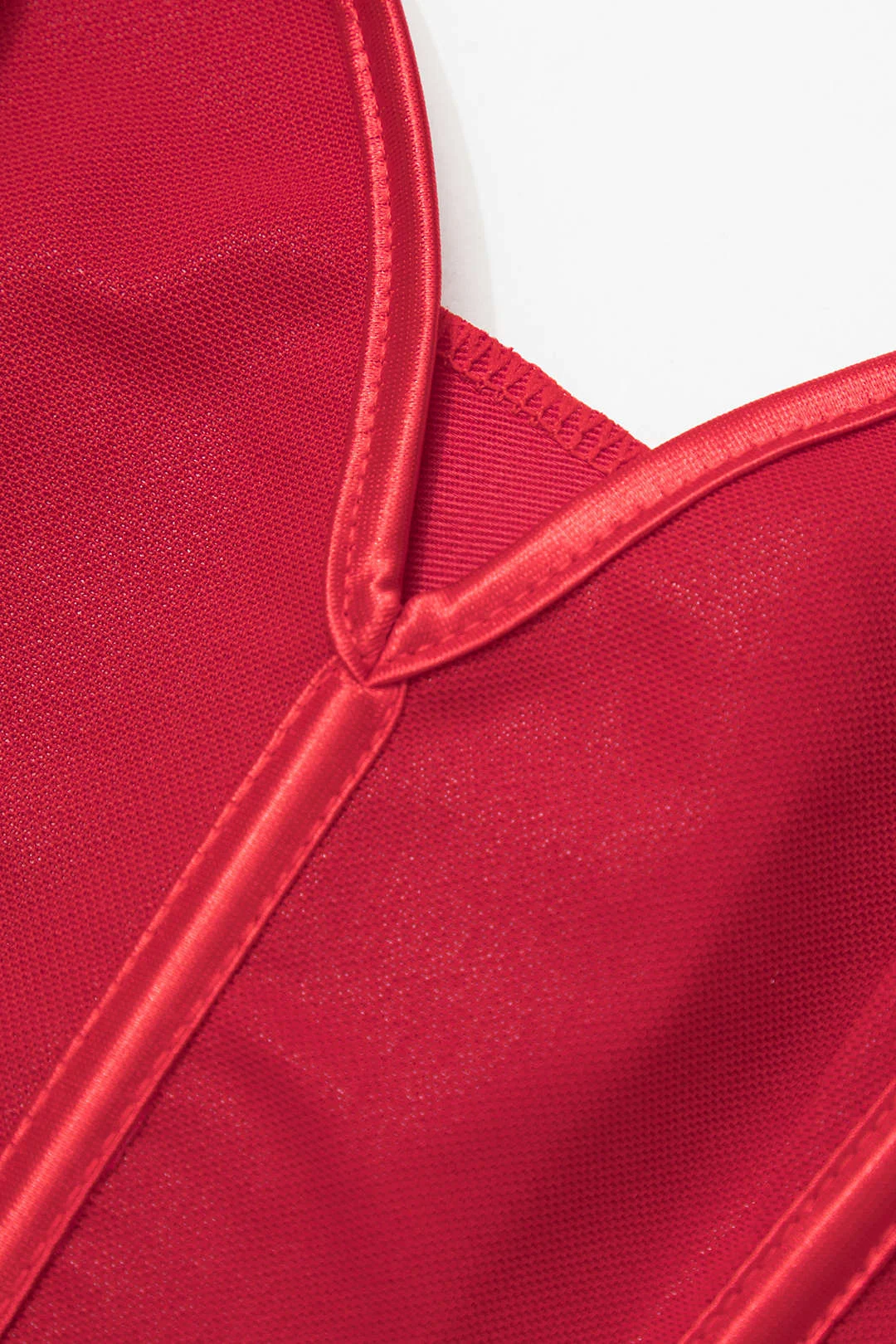 Brownm V Hem Tie Back Corset Top