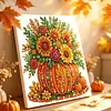 Pumpkin Framed Special Shape Diamond Painting Kit 25x25cm for Adults